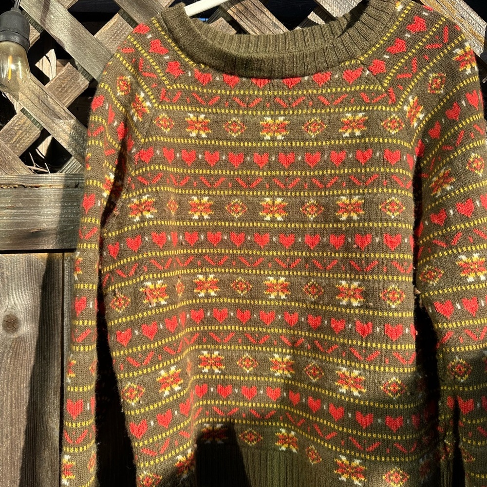 Toad&Co Brown and Red Knit Sweater - Picture 4 of 4